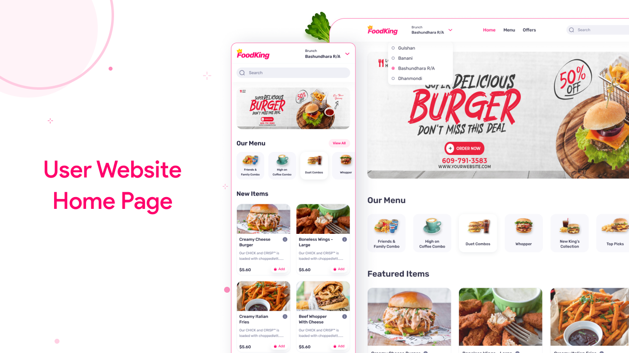 Source Code Ứng Dụng FoodKing, Bán Đồ Ăn Và Có App Giao Hàng Riêng